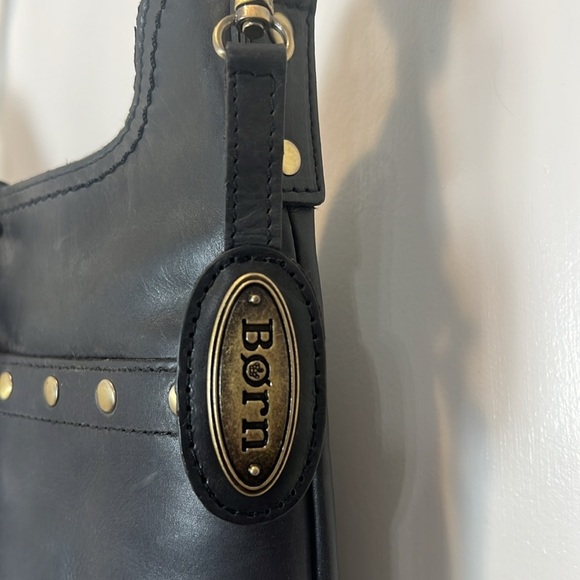 Born Elegant Black Leather Shoulder Bag NWT! - Picture 3 of 12
